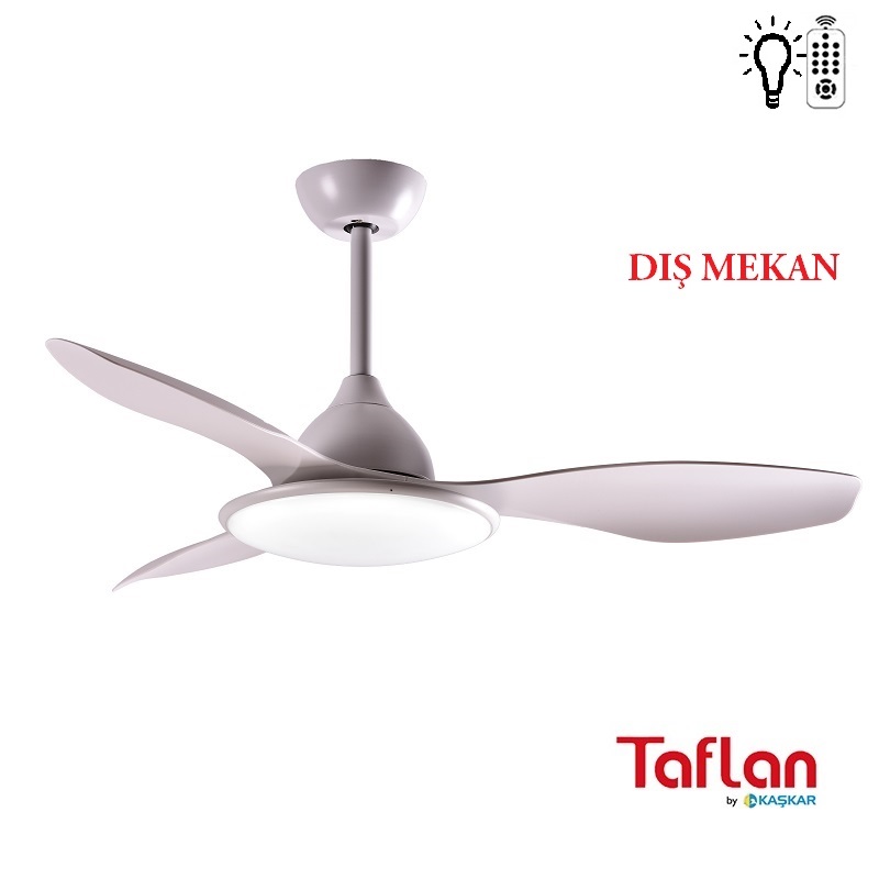 Kaşkar-Taflan F48210 Uzaktan Kum. Lambalı Dış Mekan Tavan Vantilatörü 