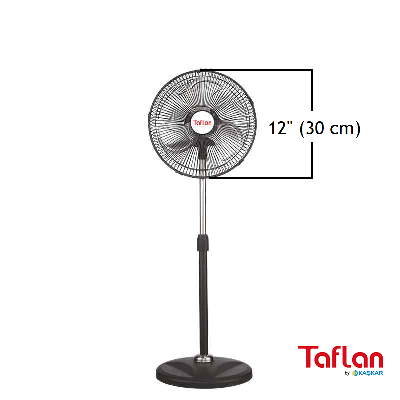 Taflan -  Fas12 Siyah Ayaklı Vantilatör (30 cm)