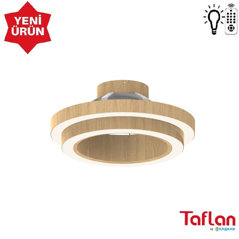 Taflan TX-12DL01 Ahşap Uzaktan Kumandalı Lambalı Tavan Vantilatörü